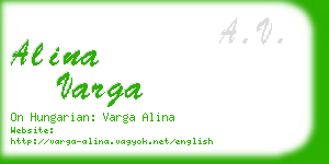 alina varga business card